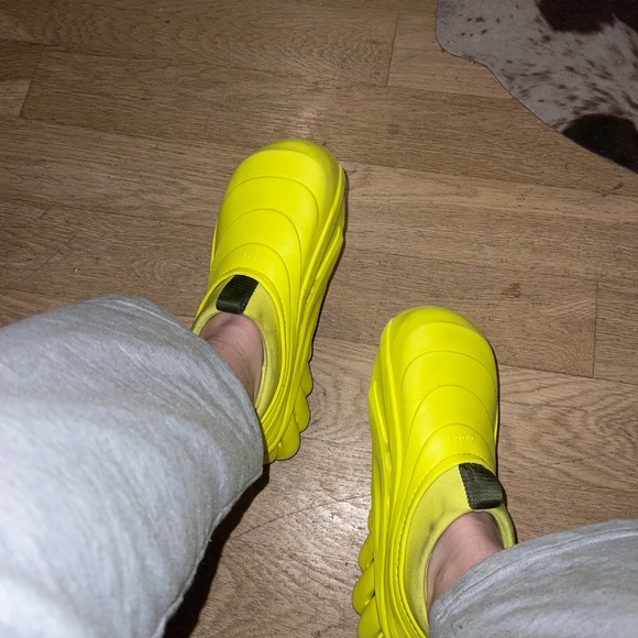 Neon Yellow Echo Storm Nitro Crocs